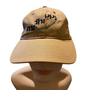 Mad Happy Mental Health Awareness unisex dad hat cap embroidered deep tan